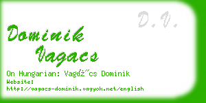 dominik vagacs business card